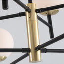 Nordic industrial 6-light glass bubble chandelier