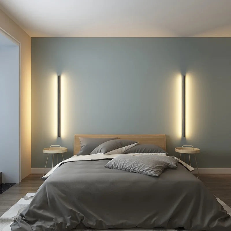 Modern aluminium LED wall light for bright and practical interiors