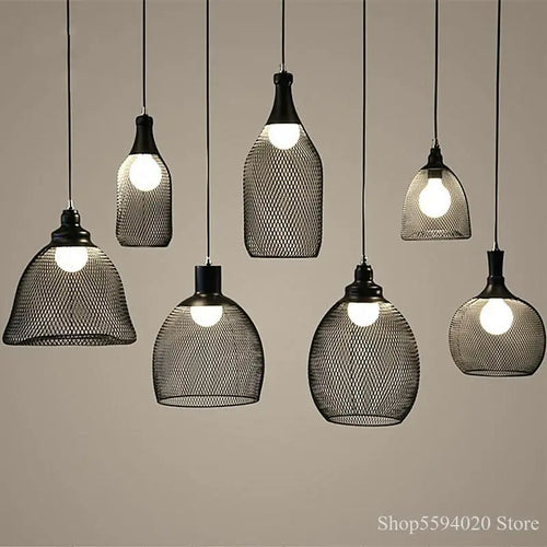Retro loft birdcage chandelier in creative minimalist iron - vue 2 sur 18