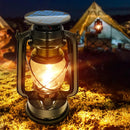 Outdoor hanging antique metal solar lantern with USB charging