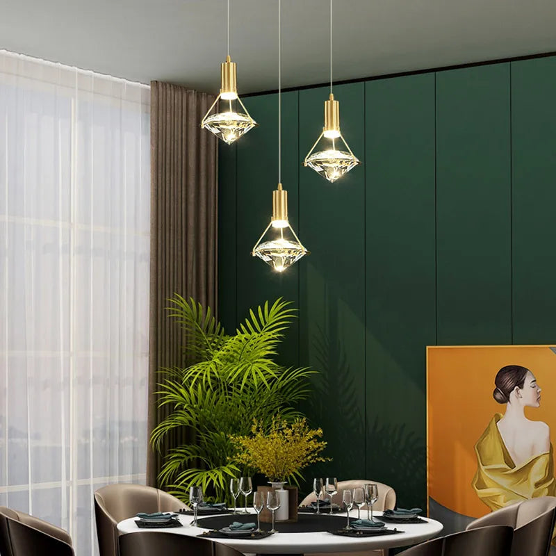 Customisable postmodern crystal LED chandelier