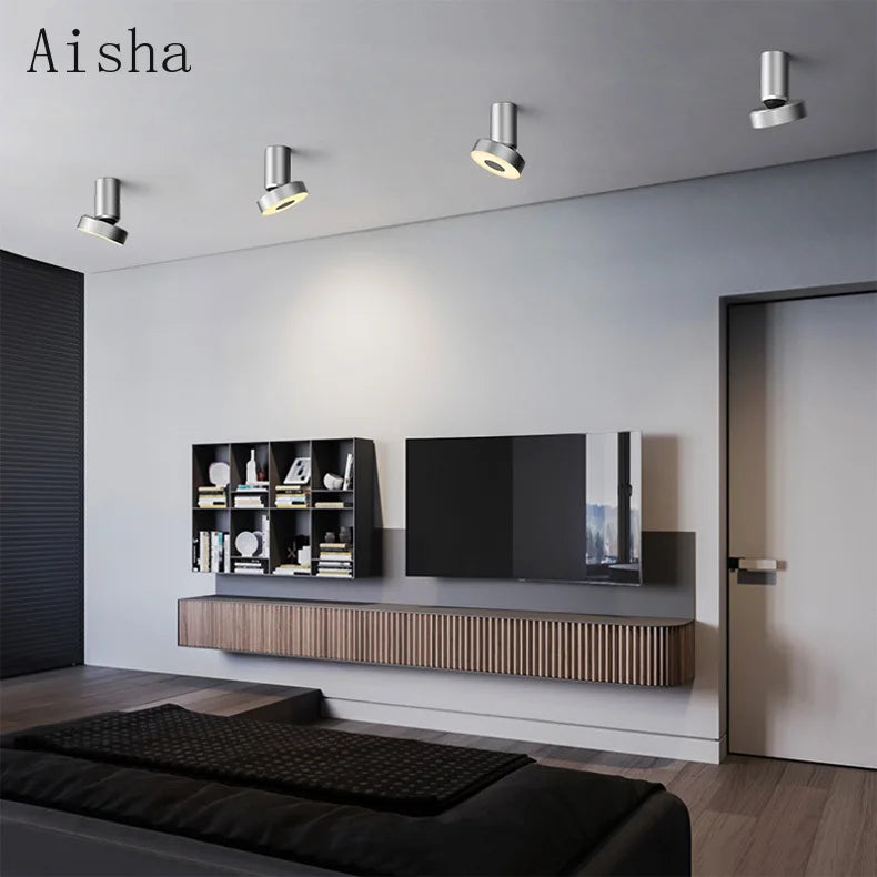 Modern recessed ceiling light with simple design and decorative LED lighting