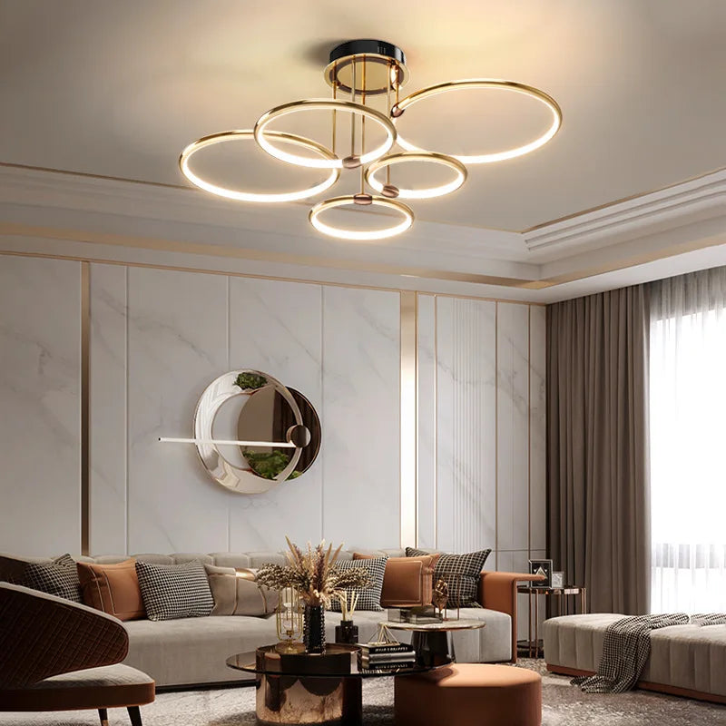 Postmodern ring LED chandelier for modern Nordic decoration