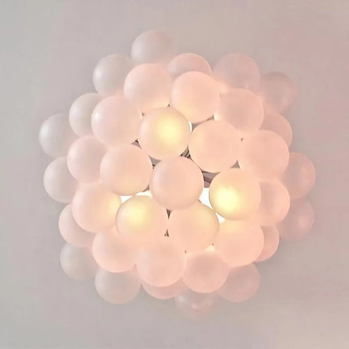 Nordic design glass bubble chandelier for a modern interior - vue 6 sur 10