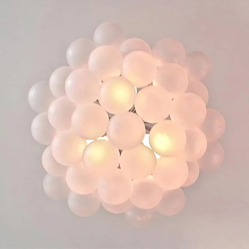 Nordic design glass bubble chandelier for a modern interior - vue 6 sur 10