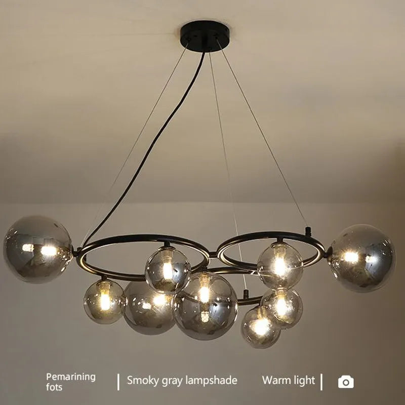 Modern glass pendant light with bulb included for interior decoration
