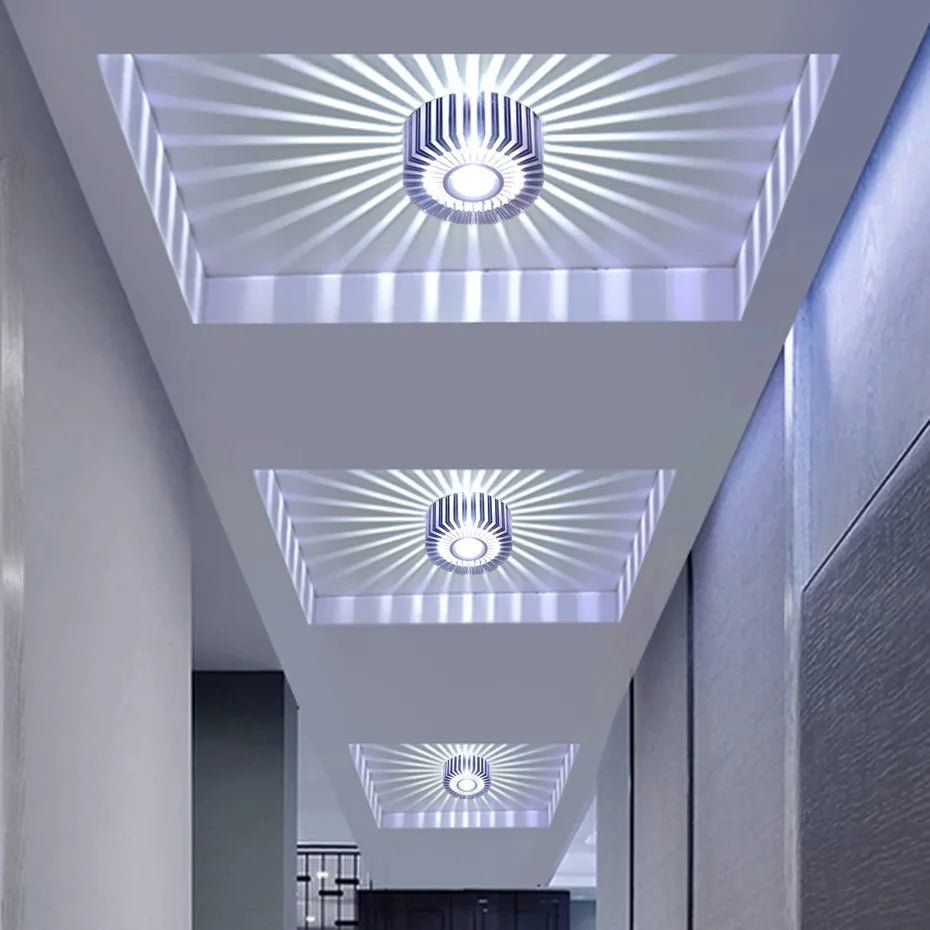 Modern ceiling light with creative recessed LED Artly lamp