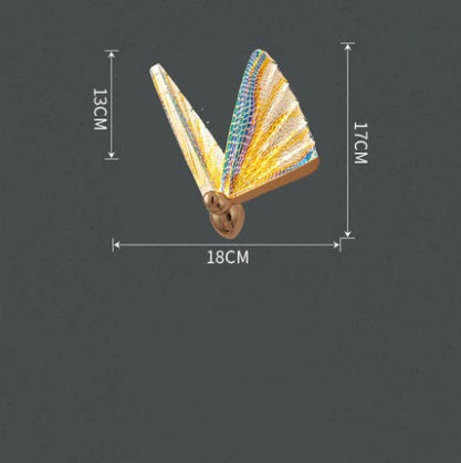 lampe à poser papillon design moderne veilleuse créative luminaire luxe - vue 9 sur 12