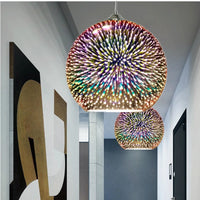 Modern nordic decorative LED pendant lamp fireworks design