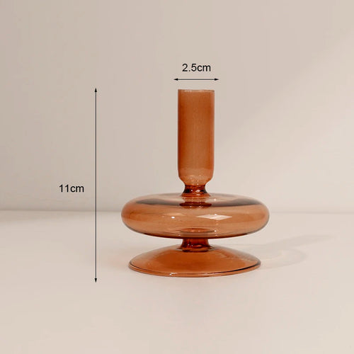 Glass candle holders for festive table decoration - vue 10 sur 11