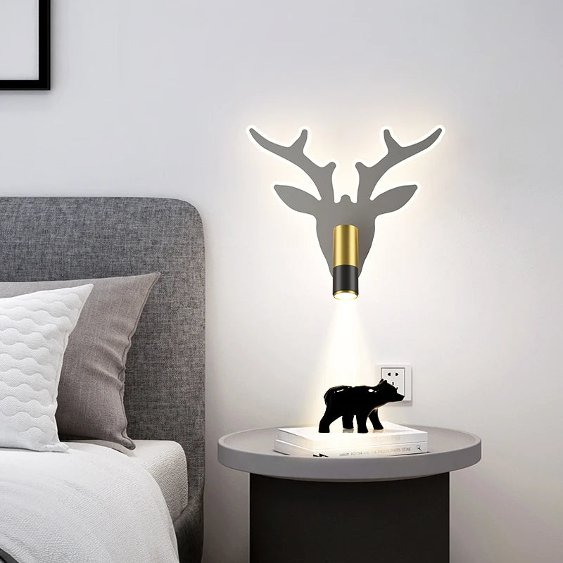 Modern LED wooden indoor wall light - vue 4 sur 11