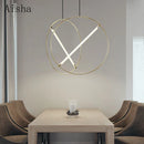 Modern gold ring pendant light for elegant interiors