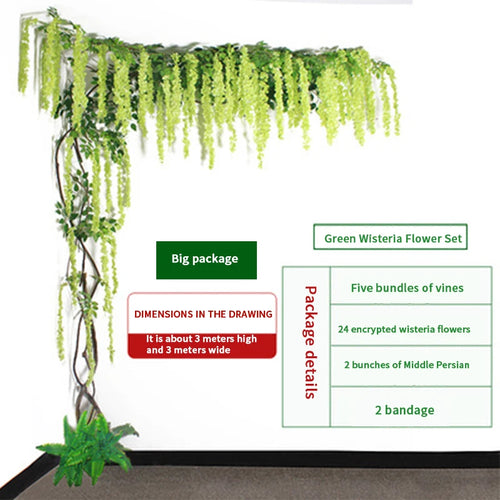 Artificial green plants winding vines, simulated banyan branches, everlasting banyan tree interior decoration, living room, home - vue 12 sur 18