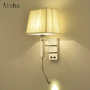 Modern LED wall light in stainless steel for interior decoration