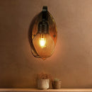 Solid wood retro wall light for interior decoration