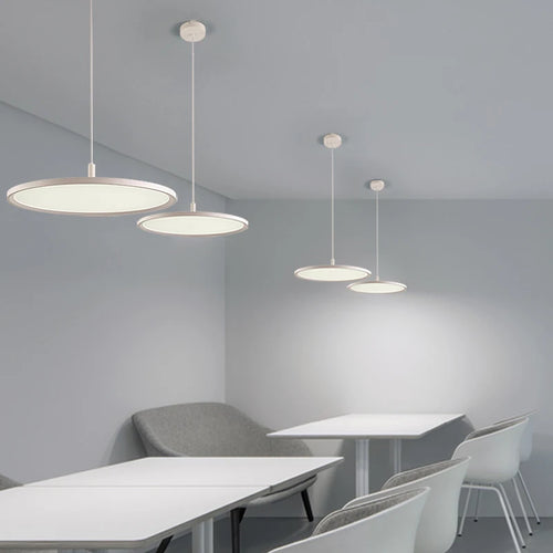 Modern Nordic design round single head LED chandelier - vue 3 sur 6