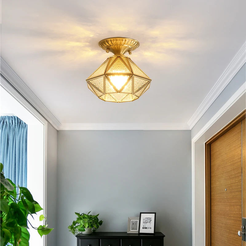 Creative copper ceiling light for a modern and elegant interior