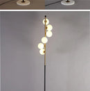 (May 16) Modern LED gold bar floor lamp with glass globes Inti