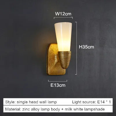 Creative decorative utopia gold leaf wall light - vue 9 sur 8