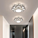 Luxury decorative crystal LED ceiling light with flowers