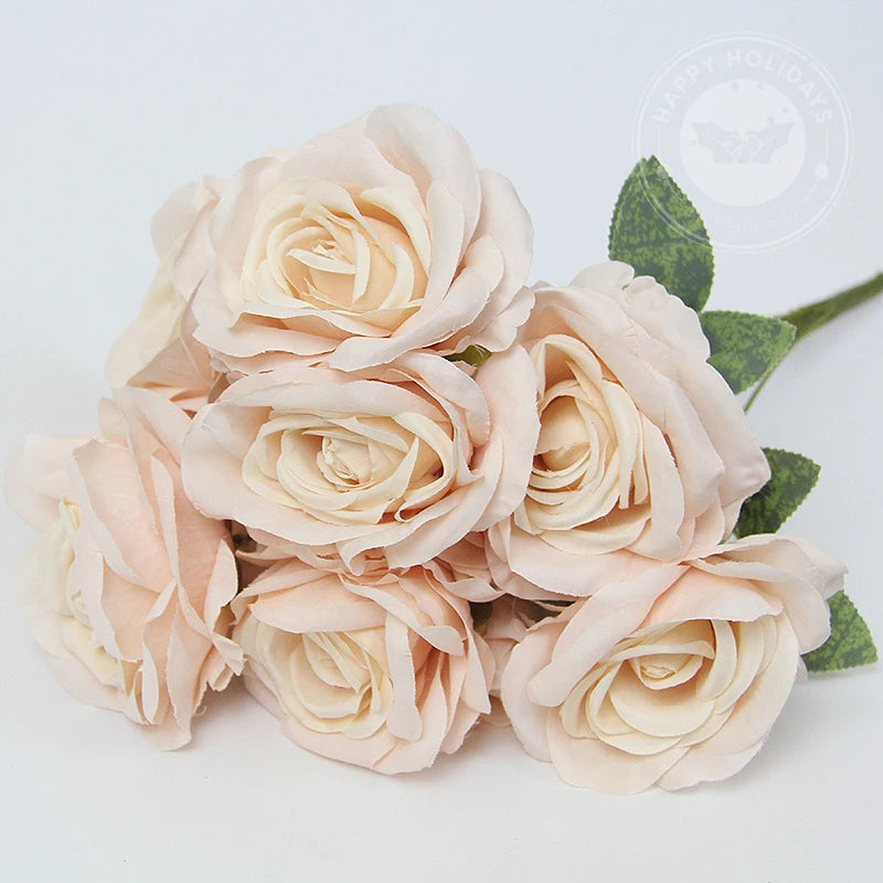 Vintage silk rose bouquet for festive decoration