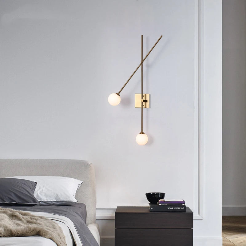 Minimalist glass wall light for modern interiors - vue 4 sur 8