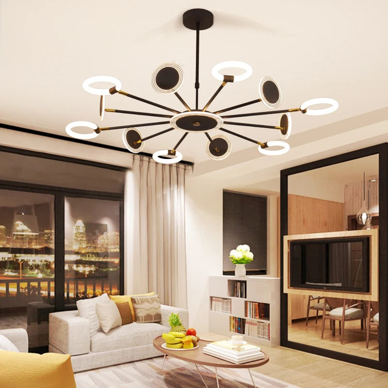 Modern and elegant LED chandelier for interiors