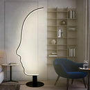 Nordic human face LED floor lamp long Scandinavian living room bedroom bedside home decor indoor lighting fixture stand light