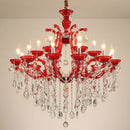 Modern iron and glass crystal art deco chandelier pendant light