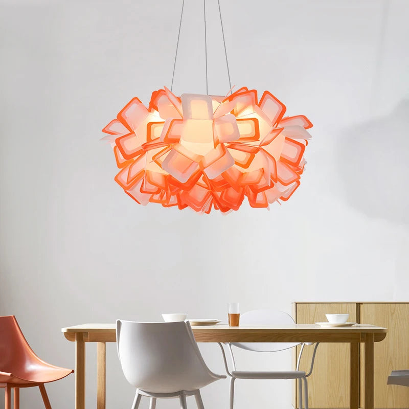 Italian design flower LED acrylic pendant light for living room bedroom