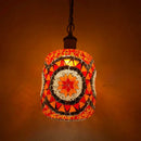 Retro vintage bohemian style Turkish mosaic LED pendant light