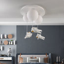 Decorative lunar ceiling light with astronaut, ideal for bedroom