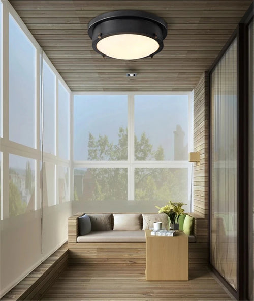 Retro vintage industrial ceiling light for indoor and outdoor use - vue 6 sur 6