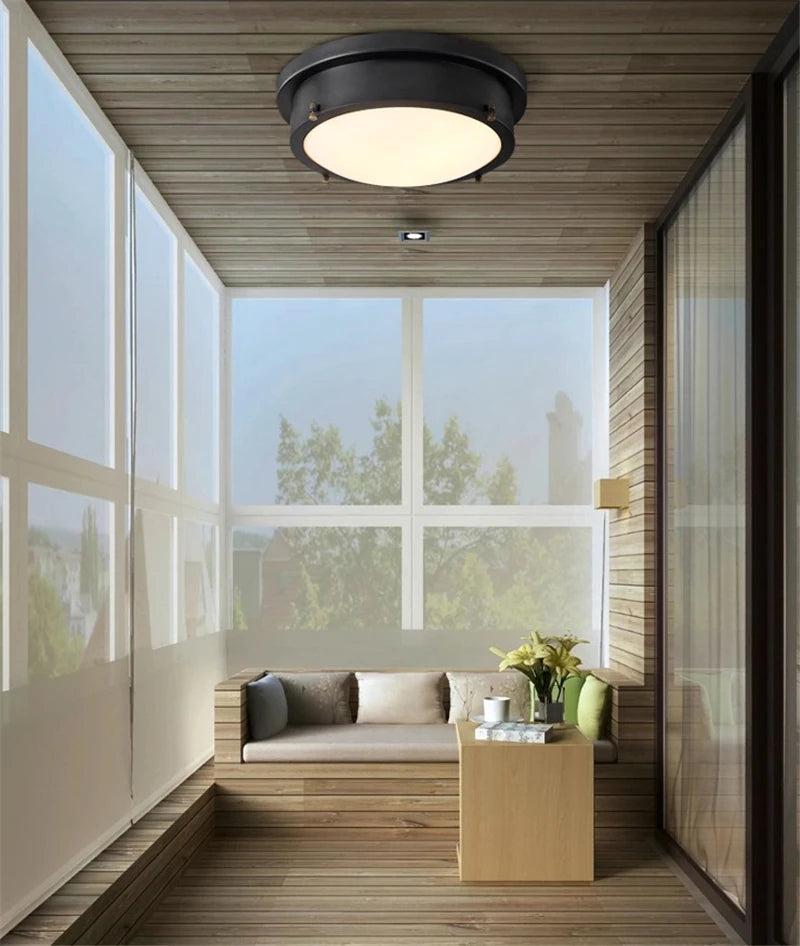 Retro vintage industrial ceiling light for indoor and outdoor use - vue 6 sur 6