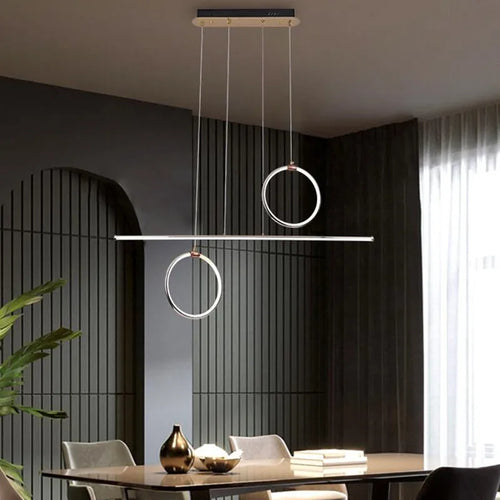 Modern and luxurious circular chandelier for indoor lighting - vue 5 sur 11