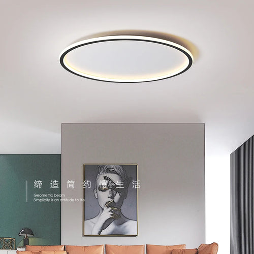 Modern circular ceiling light for an elegant and functional interior - vue 3 sur 10