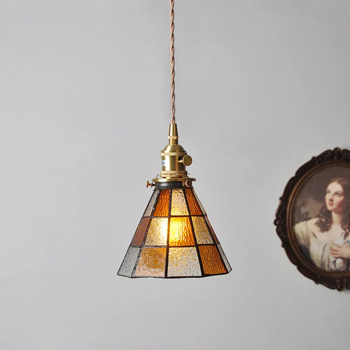 Retro glass pendant light for bar and restaurant decor - vue 15 sur 14