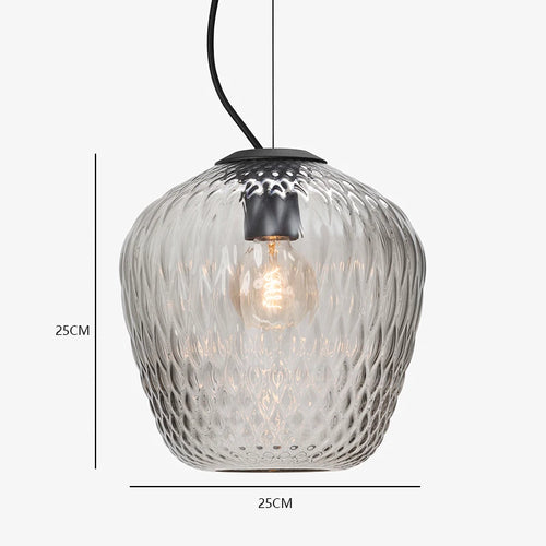 Nordic retro glass pendant light for interior decoration - vue 10 sur 10