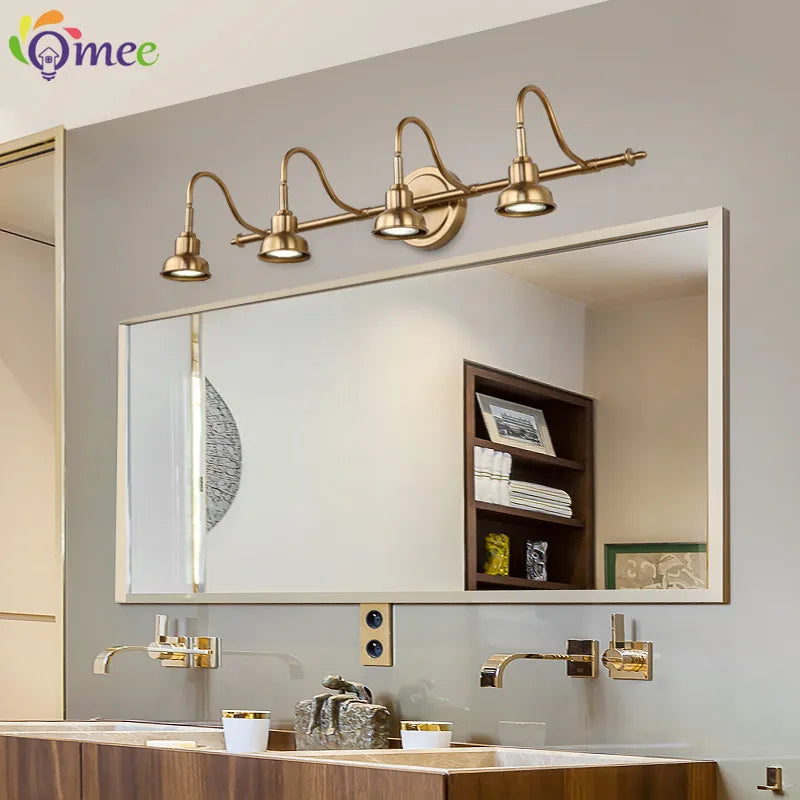 American Bronze Mirror Front Light , Bathroom Wall Lamps Mirror Light ,Powder Room Mirror Wall Lights Lighting LED Makeup Mirror - vue 3 sur 23