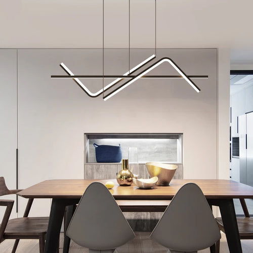 Modern LED chandelier for restaurant hotel café office - vue 3 sur 8