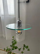Retro clear glass pendant chandelier for café and bar decor