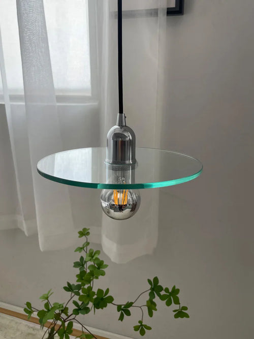 Retro clear glass pendant chandelier for café and bar decor - vue 2 sur 6