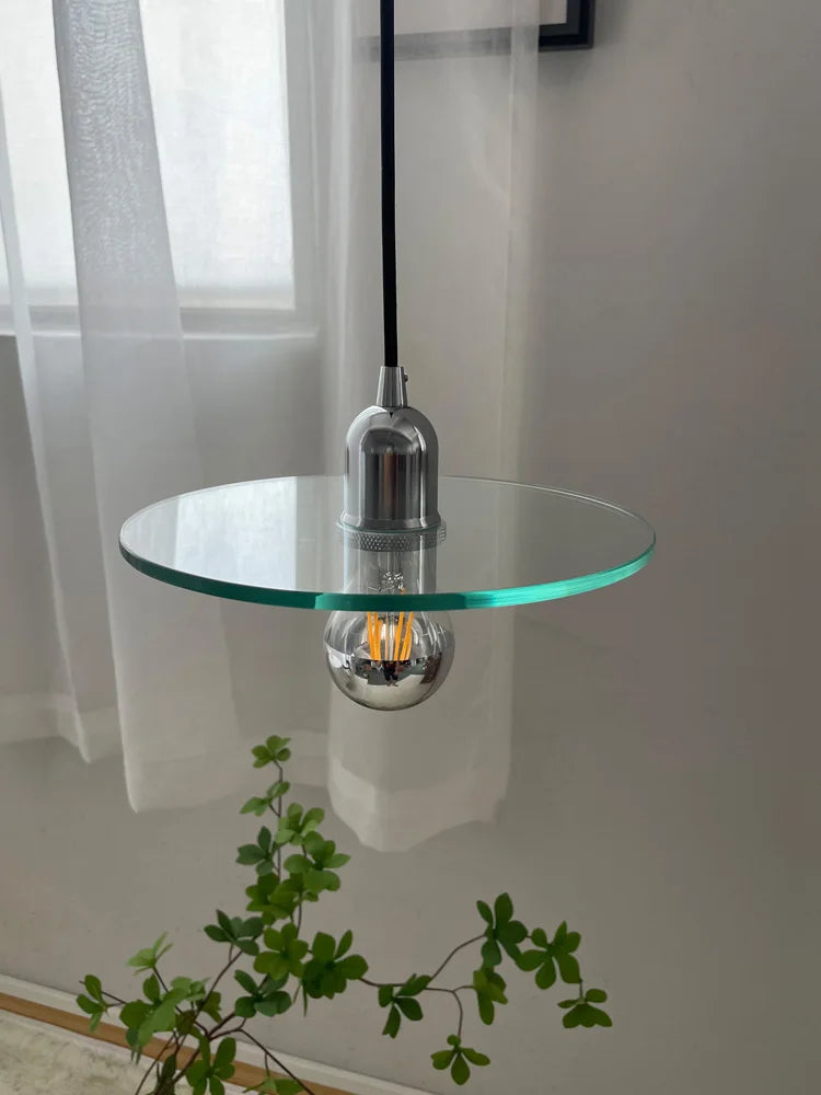 Retro clear glass pendant chandelier for café and bar decor