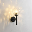 Nordic wall light with luxurious forged glass water pattern