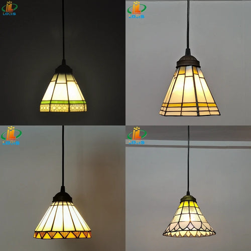 Tiffany style glass chandelier for elegant interior decoration - vue 2 sur 13