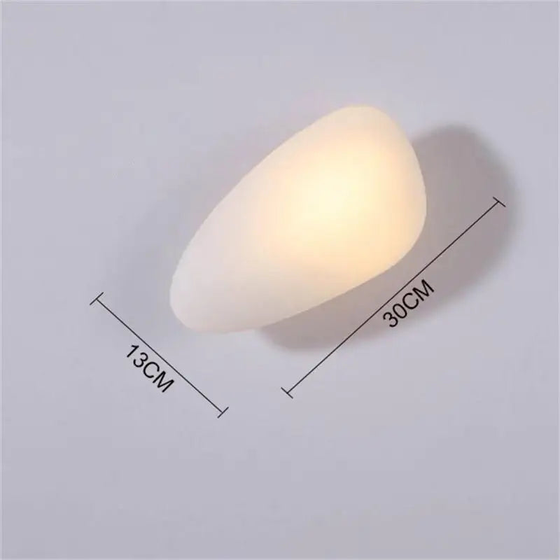 Modern glass pebble LED wall light for interior decor, hotel corridor, ceiling lighting - vue 8 sur 22