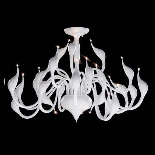 Nordic Swan modern art deco iron pendant light - vue 3 sur 11