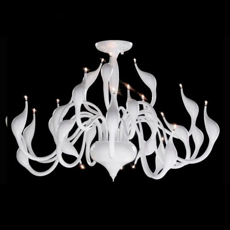 Nordic Swan modern art deco iron pendant light