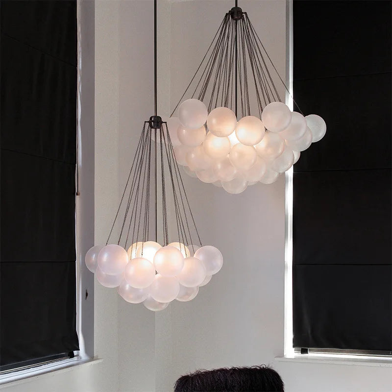 Nordic design glass pendant light for elegant interior decor