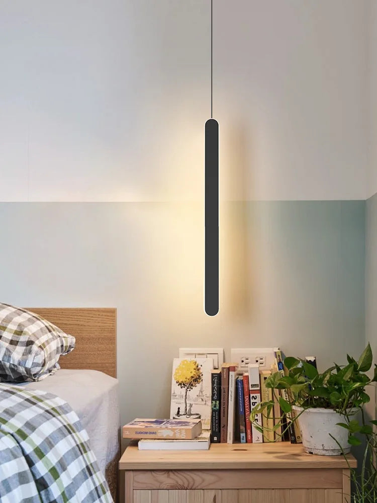 Modern Nordic minimalist art deco LED pendant light - vue 4 sur 12